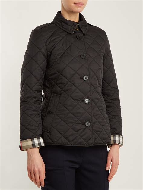 black quilted burberry jacket|burberry frankby diamond quilted jacket.